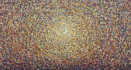 Crescent Moon Over Water