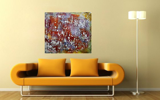 Faded memories (n.286) - 90 x 80 x 2,50 cm - ready to hang - acrylic painting on stretched canvas