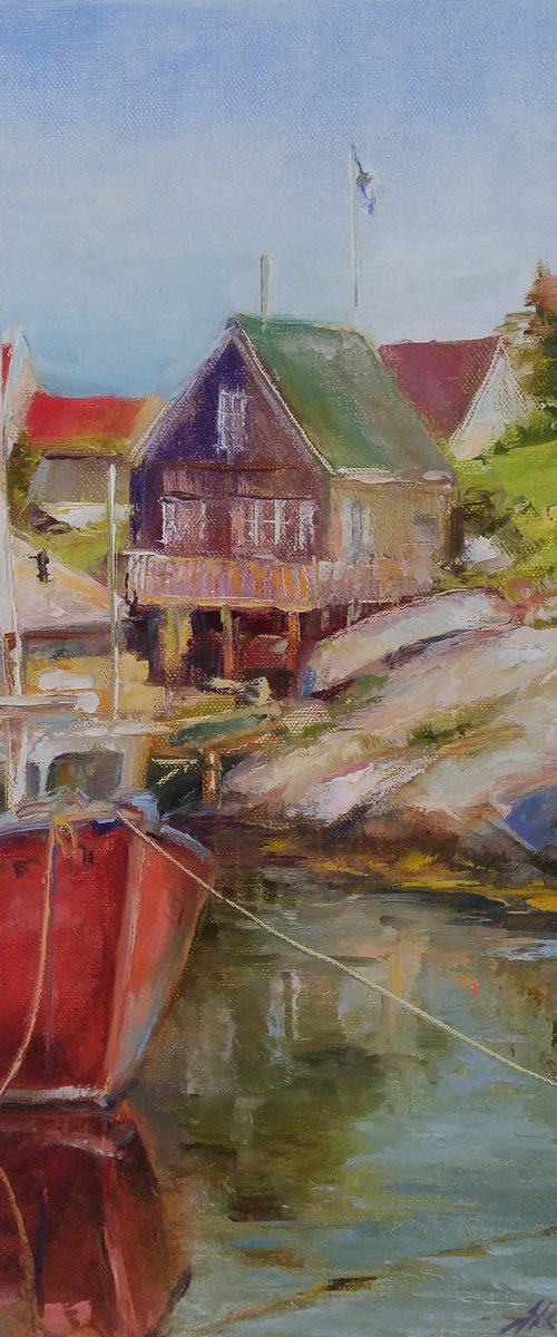 Peggy's Cove - all in it (plein air) by Alexander Koltakov