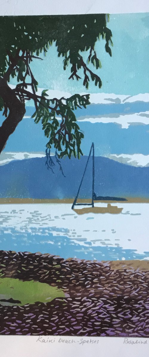 Kaiki Beach Spetses by Rosalind Forster