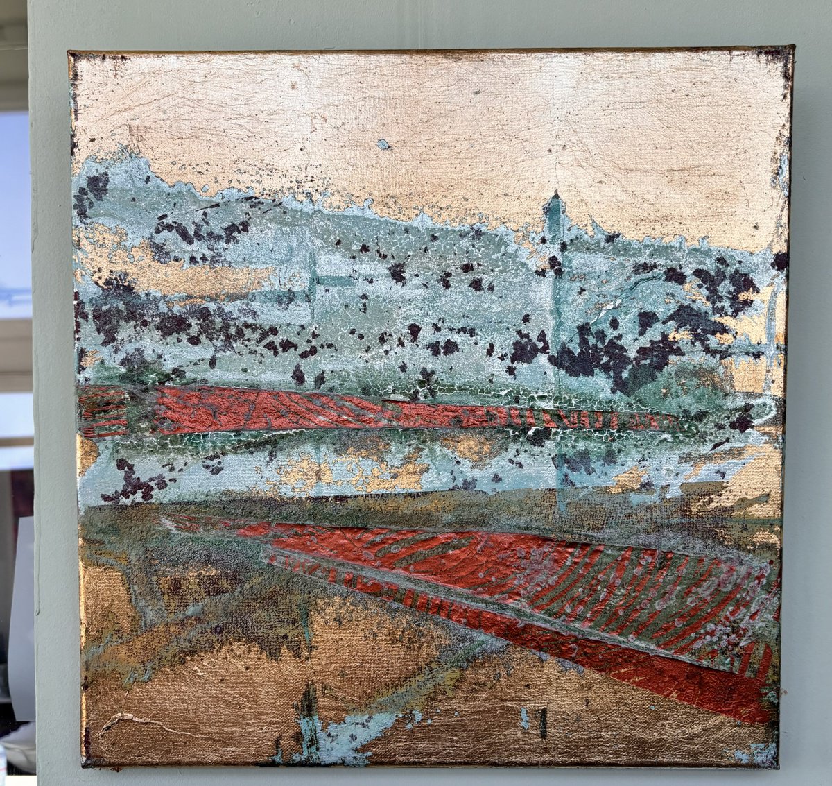 Organic Abstract Painting By Kaliya Ka, 16 X 16", From The Saltern 1, Original Artwork