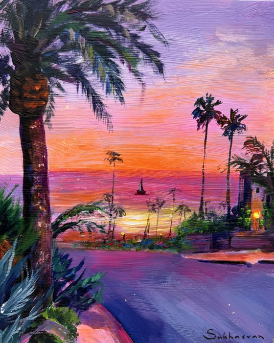 Los Angeles Cityscape with Ocean