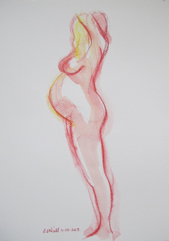 standing female nude