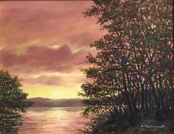 Golden Sundown by K. McDermott 11X14 oil