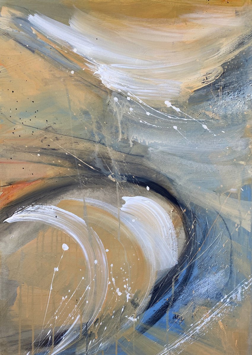 Impressionistic Abstract Acrylic Painting By Helen Mount, 20 X 28, Authentic Desires/3, Original Artwork