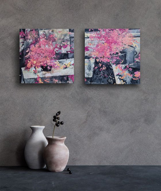 Pink Symphony diptych 2