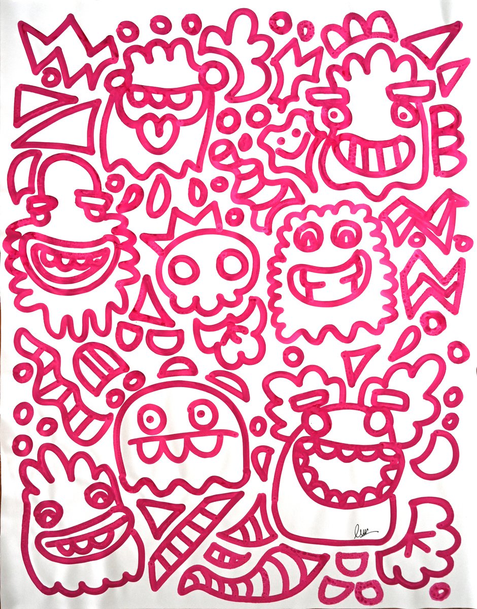 Urban And Pop Abstract Painting By Fatin Rahmouni, 47 X 63, The Sunset Gaze, Original Artwork