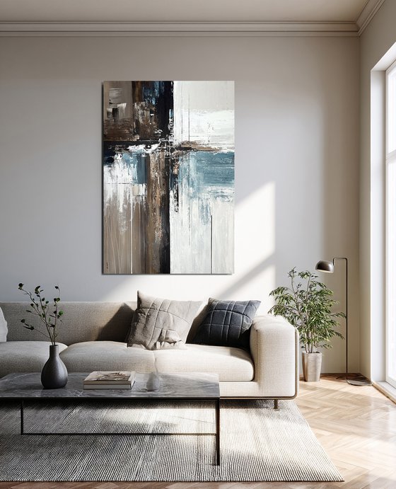 Crossing Light Fields. blue indigo