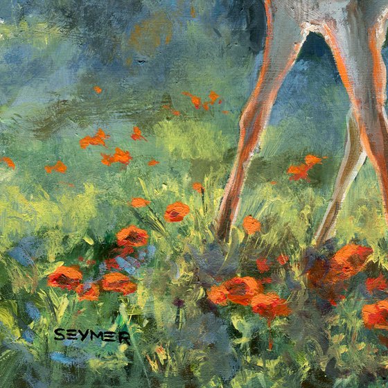 'Playing among the poppies'