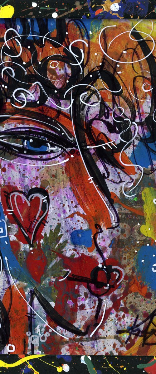 Funky Face Love 10 by Kathy Morton Stanion