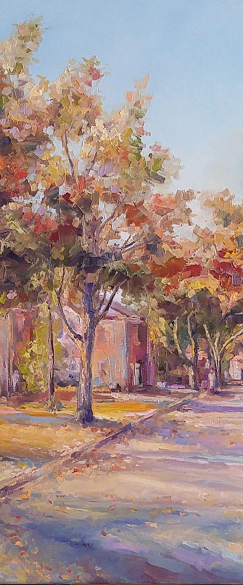 Weekend on the Maple Street 16x20'' ("Childhood" series) by Alexander Koltakov