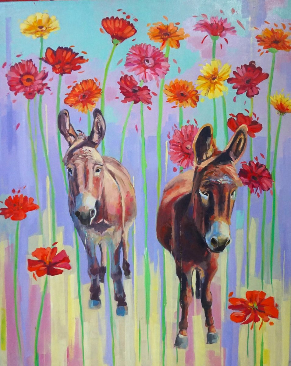 Impressionistic Animal Oil Painting By Amaya Fernandez Fariza, 32 X 39, Humble, Original Artwork