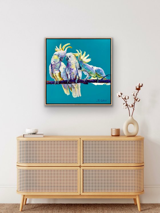 Yellow Crested Cockatoos