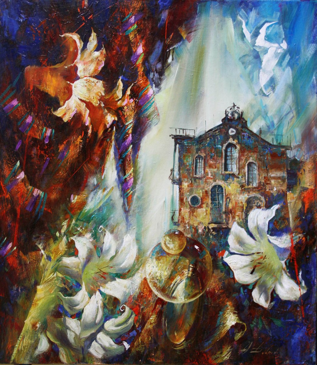 Impressionistic Still Life Oil Painting By Alexandr Dobrodiy, 28 X 31, ??? ????? ?????, Original Artwork