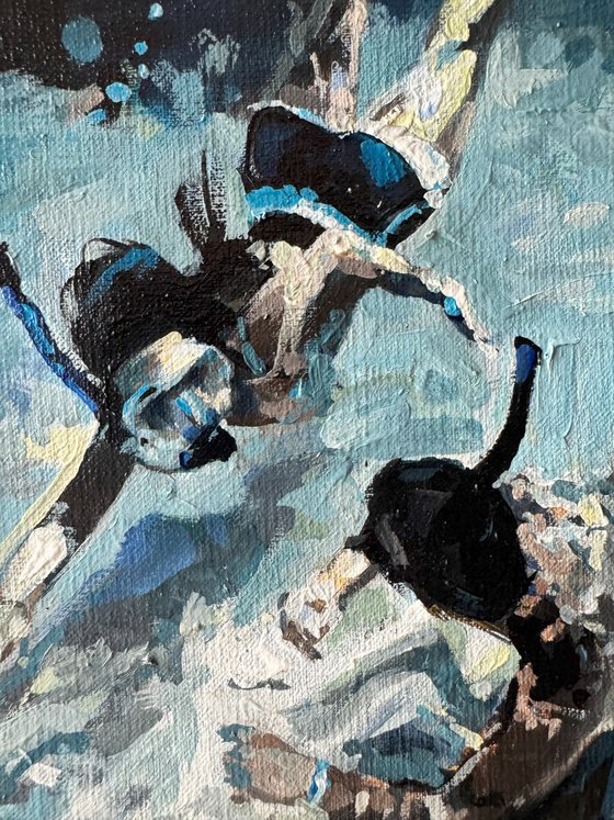 Diving the ocean