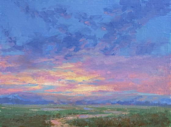 Crimson Horizon Sunset