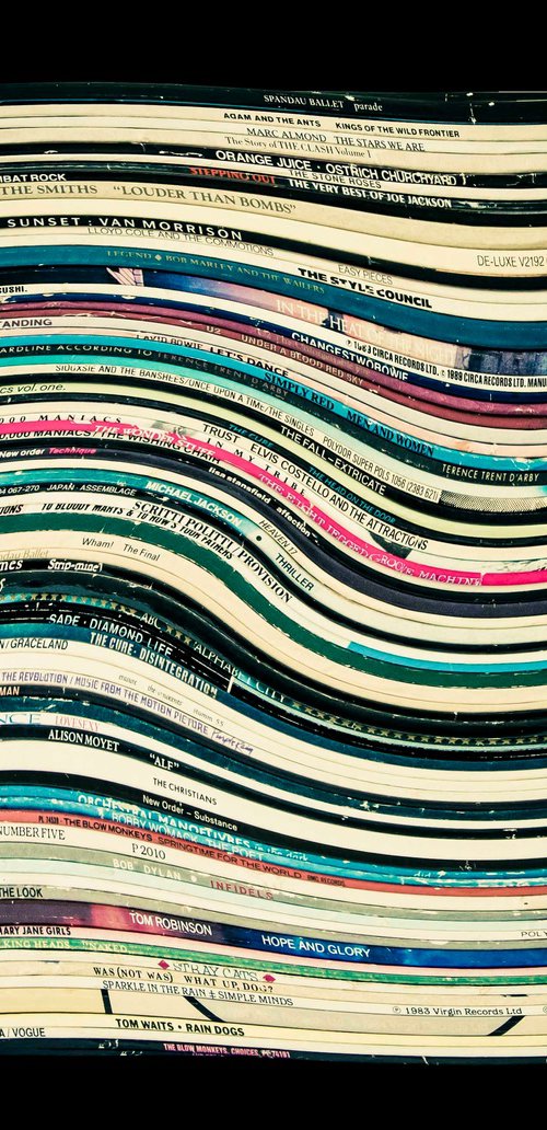 Eighties Playlist Warped- Vinyl Record Artwork by Deborah Pendell