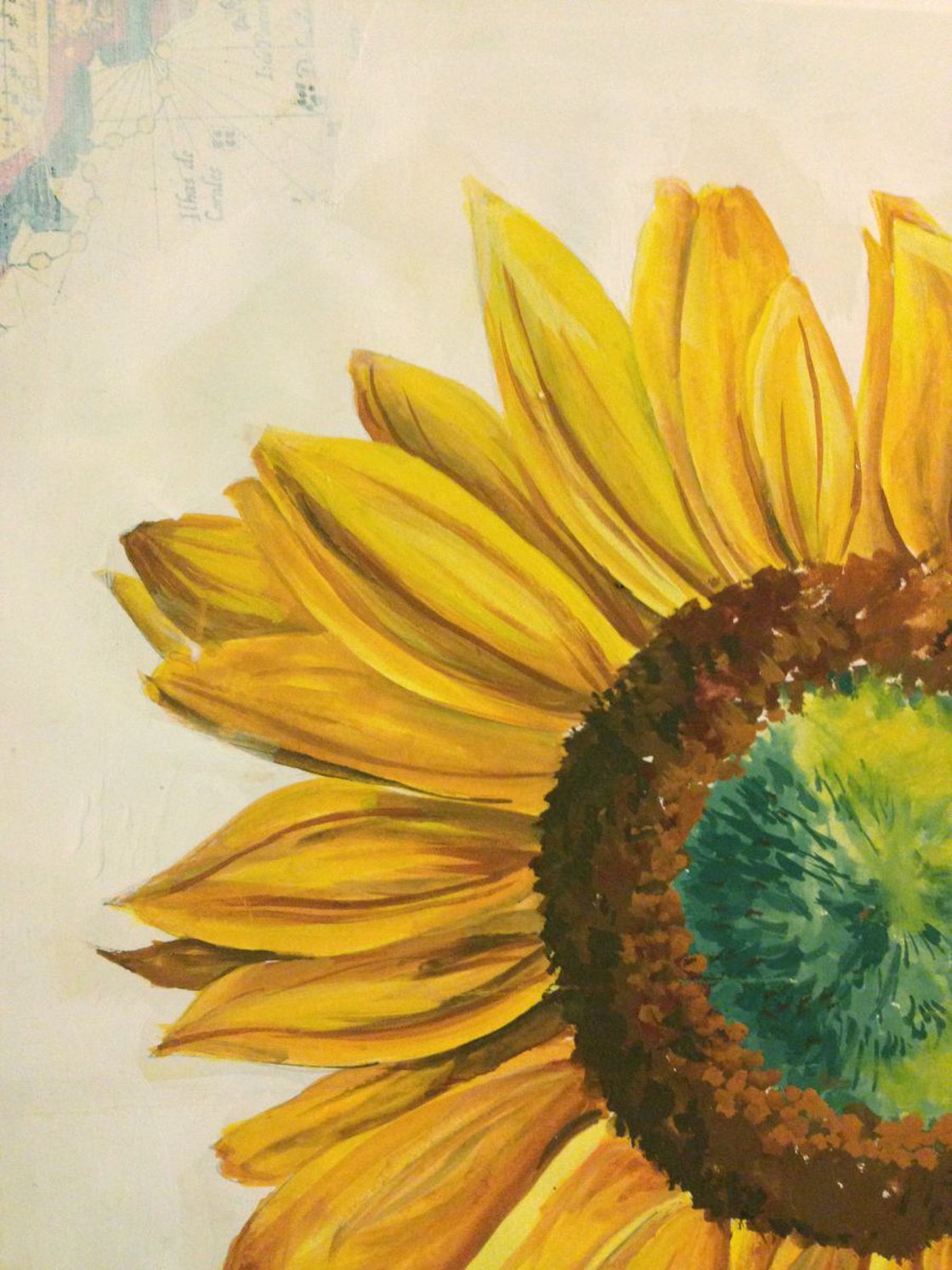 sunflower gouache