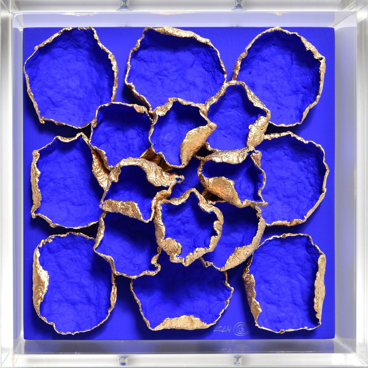 Organic Abstract Sculpture By Olga Skorokhod, 7 X 7", Bloom #9, Original Artwork