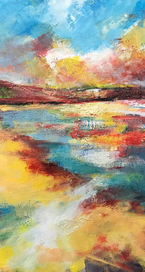 Beach At Dusk by Andrew Moodie