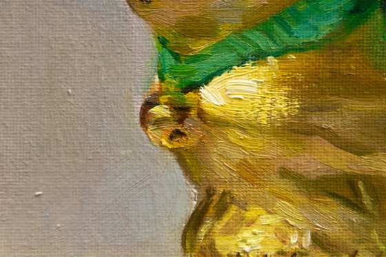 Golden Bunny 3 - Original Oil Painting