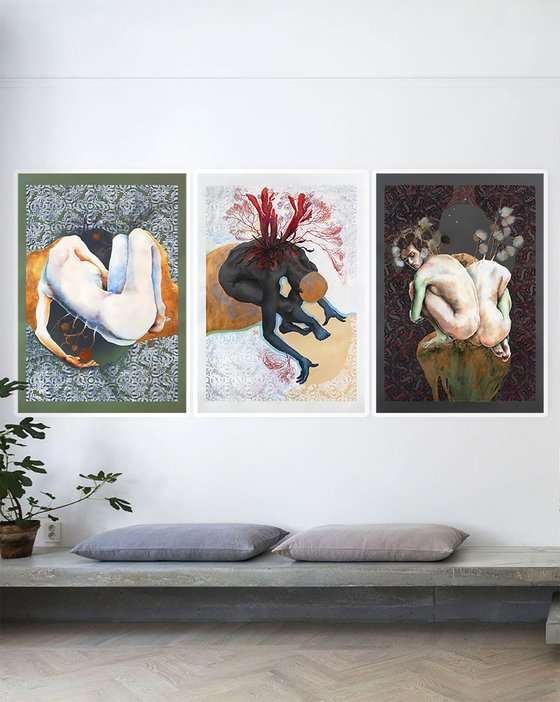 We Are Flowers Triptych