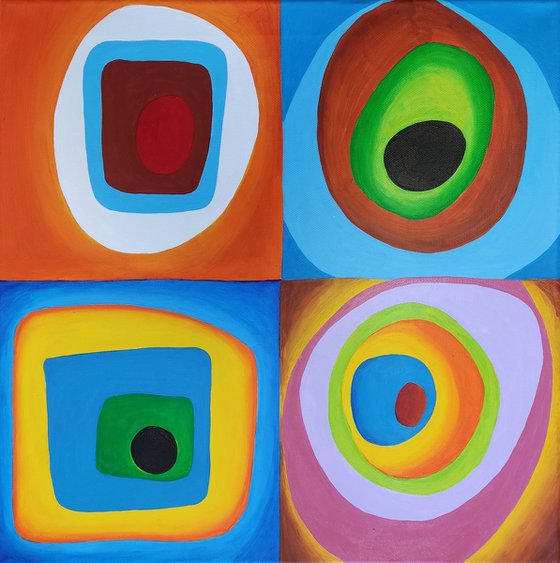 Harmony of colors -quadriptych