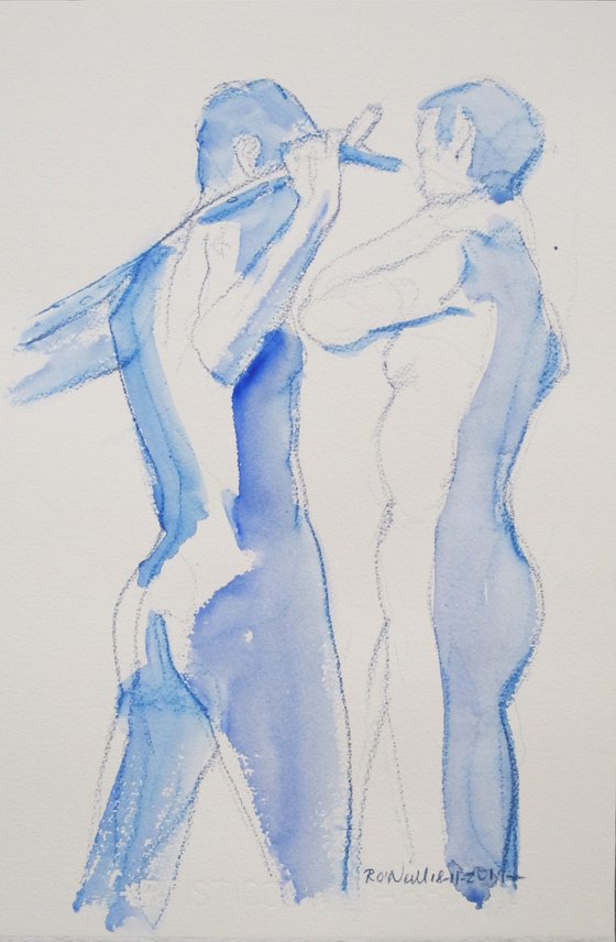 Standing male nude 2 poses