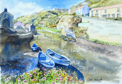Staithes harbour by Colin Wadsworth
