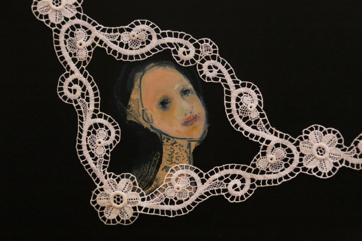 Expressive Portrait Painting By Francesca Candito, 12 X 12, Utero ( Uterus), Original Artwork