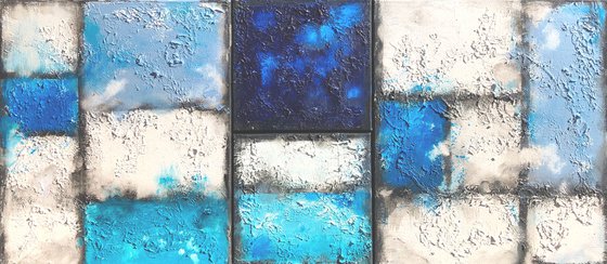 mondriaans blues  (130 x 60 cm) Dee Brown