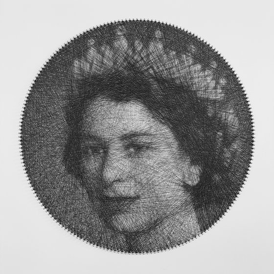 Her Majesty Queen Elizabeth II String Art Portrait