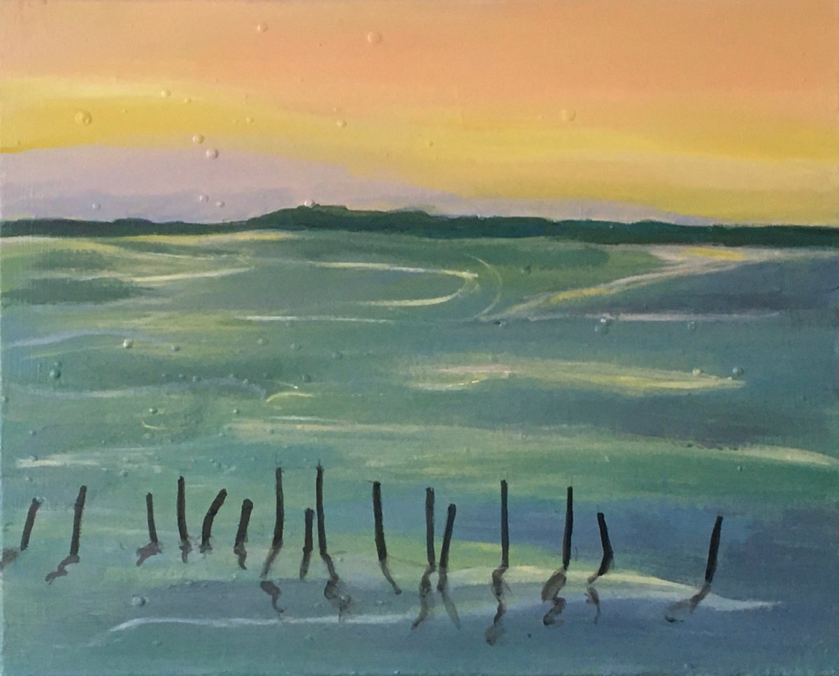 Impressionistic Landscape Acrylic Painting By Chihiro Kinjo, 20 X 16, Levington 3, Original Artwork