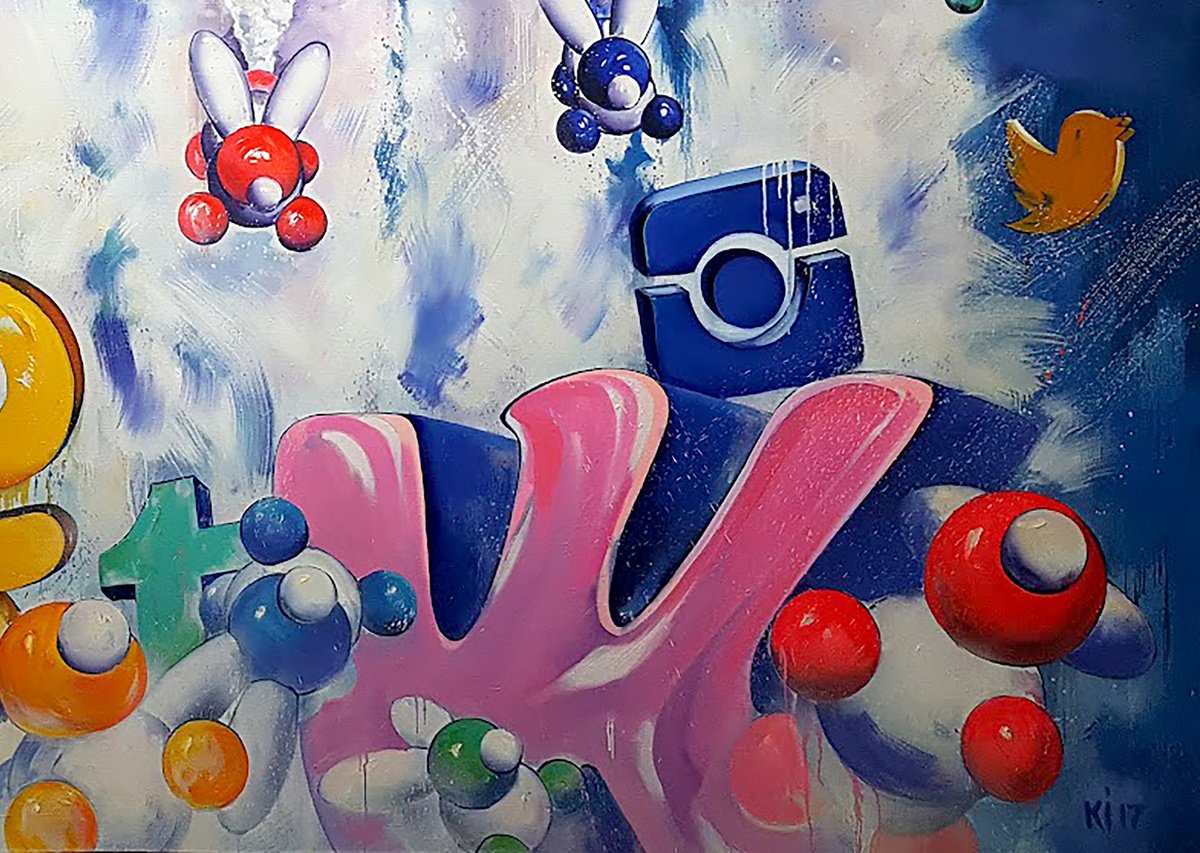 Urban And Pop Landscape Giclee Print By Igor Konovalov, 28 X 20, Intervention, Original Artwork