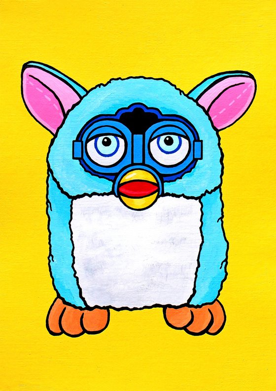 Furby Toy A5 Pop Art Painting