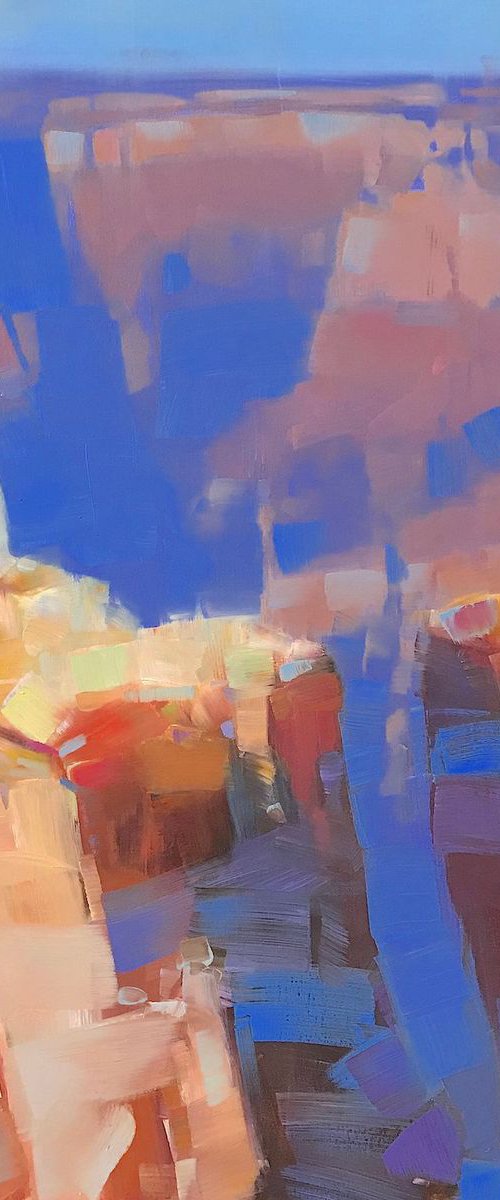 Grand Canyon, Landscape oil painting, One of a kind, Signed, Handmade artwork by Vahe Yeremyan