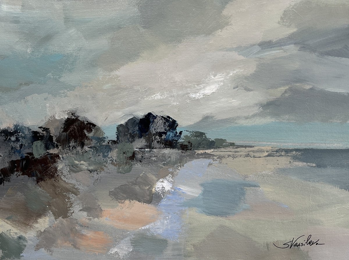  Morning Coastal View By Silvia Vassileva, 24 X 18, Artwork For Sale On Artfinder