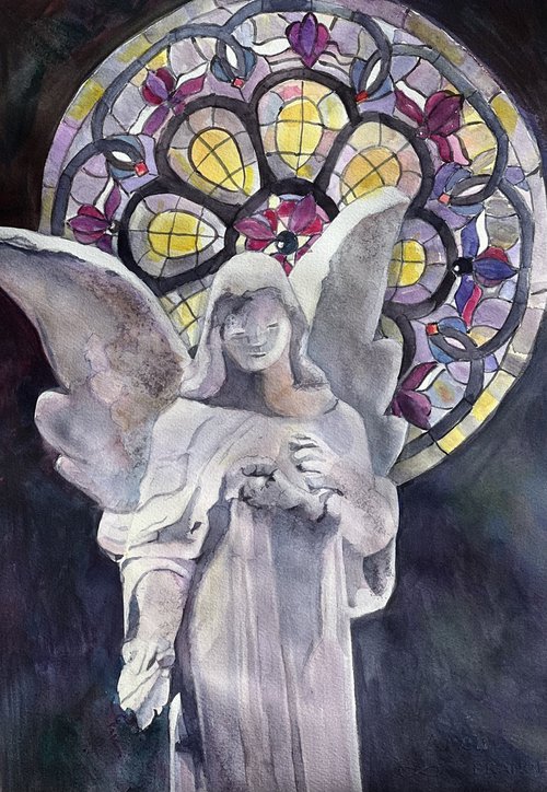 Angel Watching over Us by Bronwen Jones