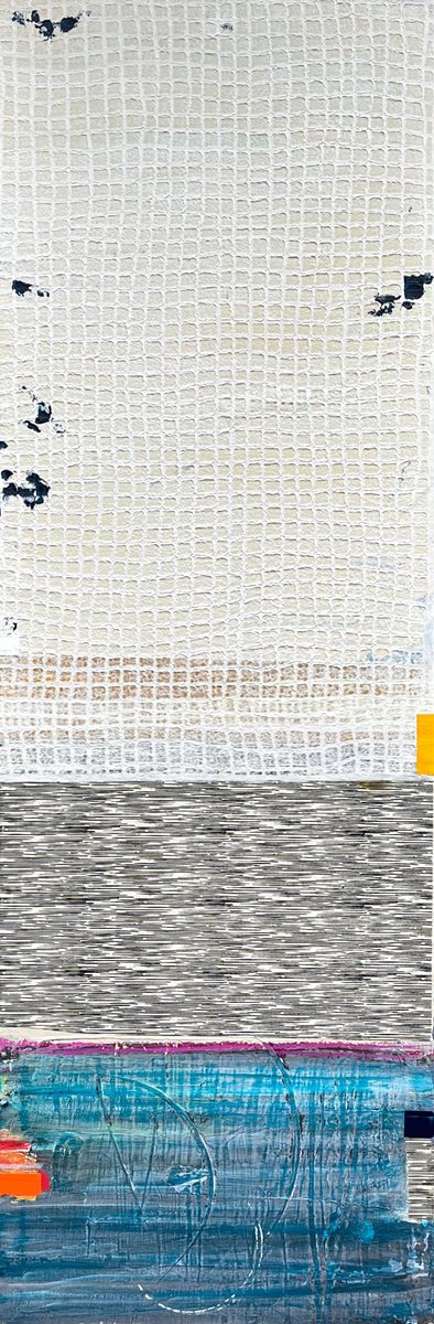 Abstract Painting By Jason Forcier, 20 X 60, Guessing Game, Original Artwork