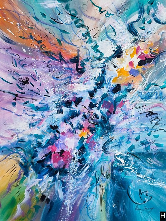 Set of 3 Hand-Painted Wood Panels