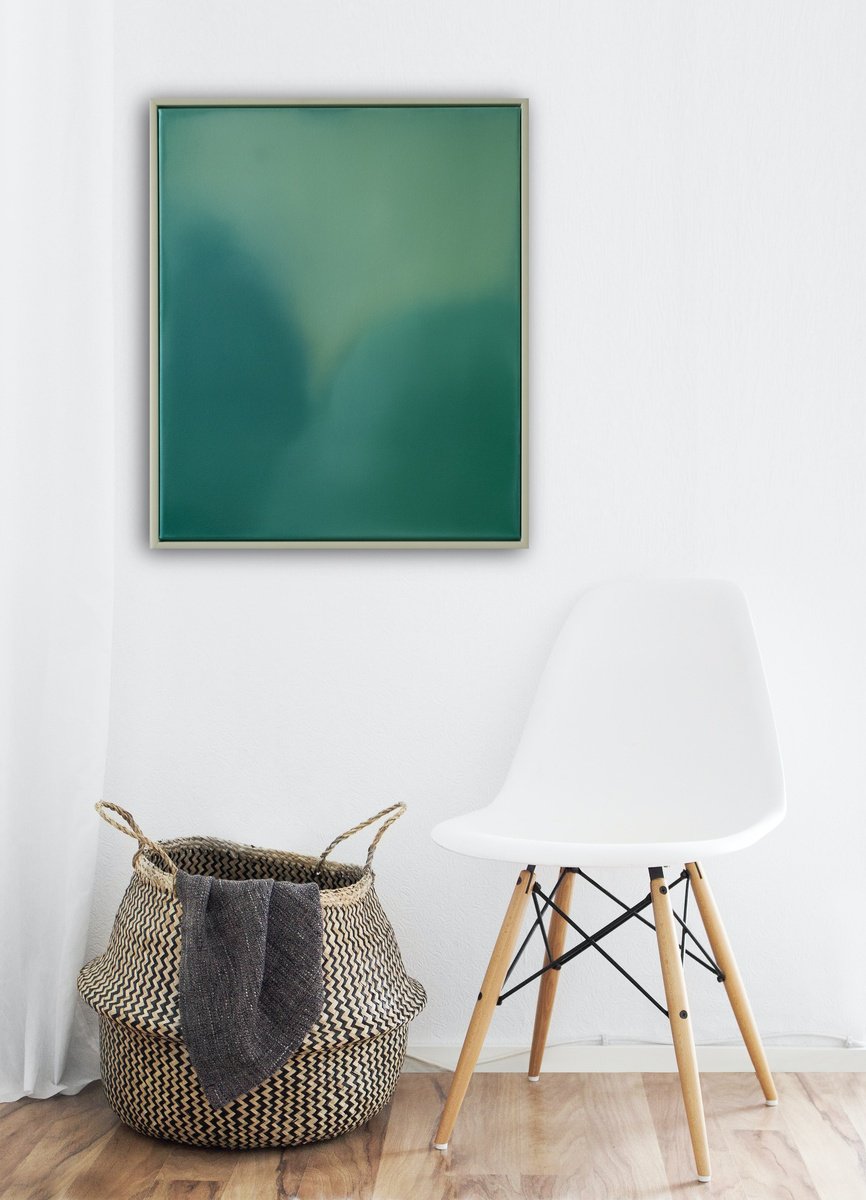 Organic Landscape Oil Painting By Nicole Rose, 21 X 25", The Long Approach, Original Artwork