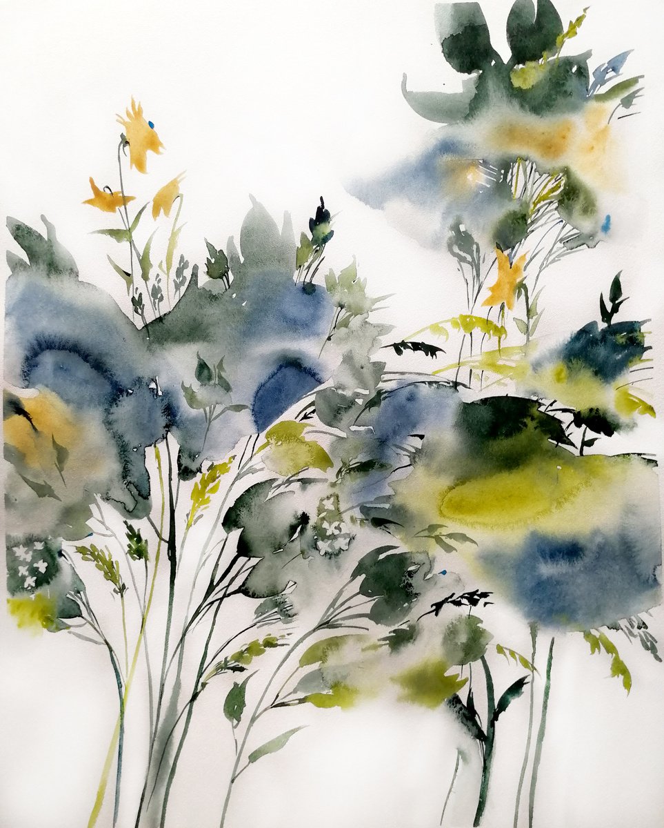 Green Wildflowers by Marina Zhukova