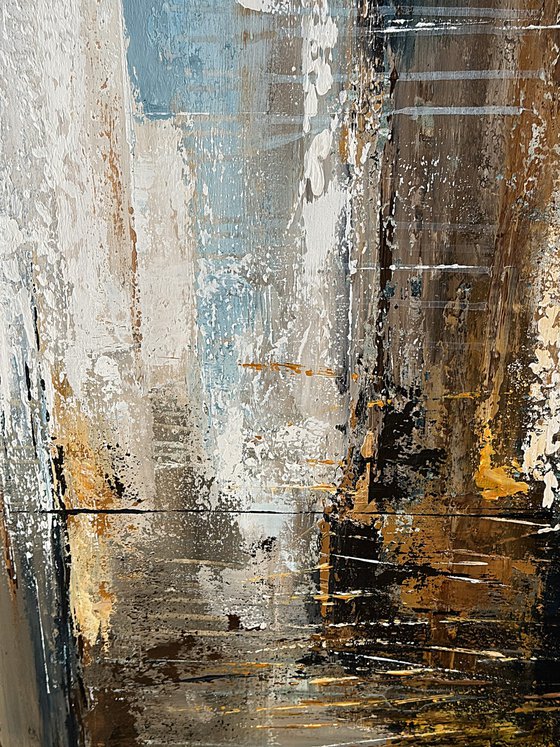 Coastal Veil of Light. Blue Gray Textured