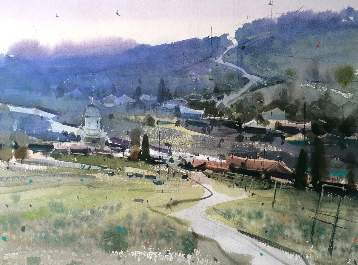 Rustic landscape by Eugeniu Gorean