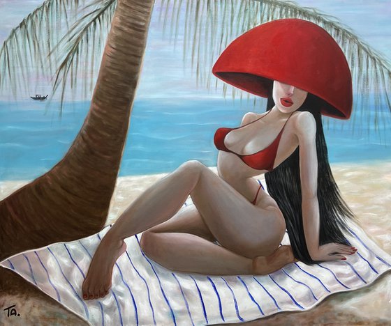 Lady in Red Hat