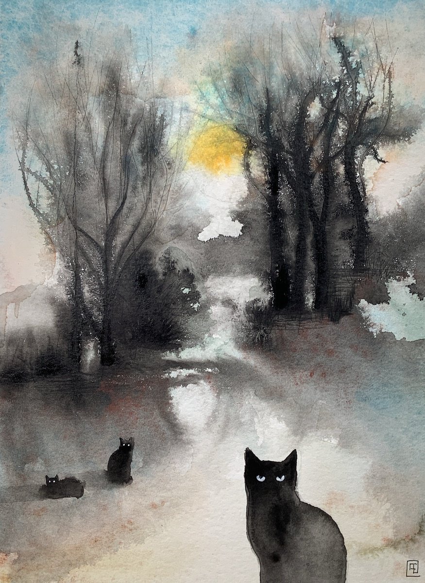 Watercolour , Campagne By Eva Fialka, 9 X 13, Artwork For Sale On Artfinder