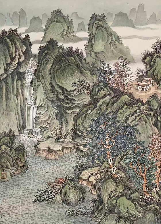 Mountain Landscape with Fall