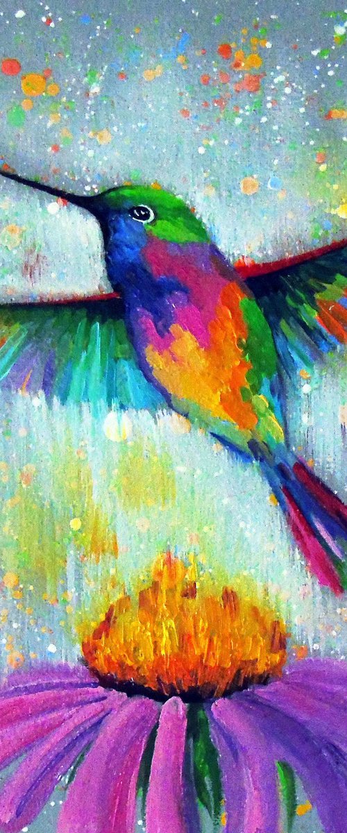 Hummingbird in flight by Olha Darchuk