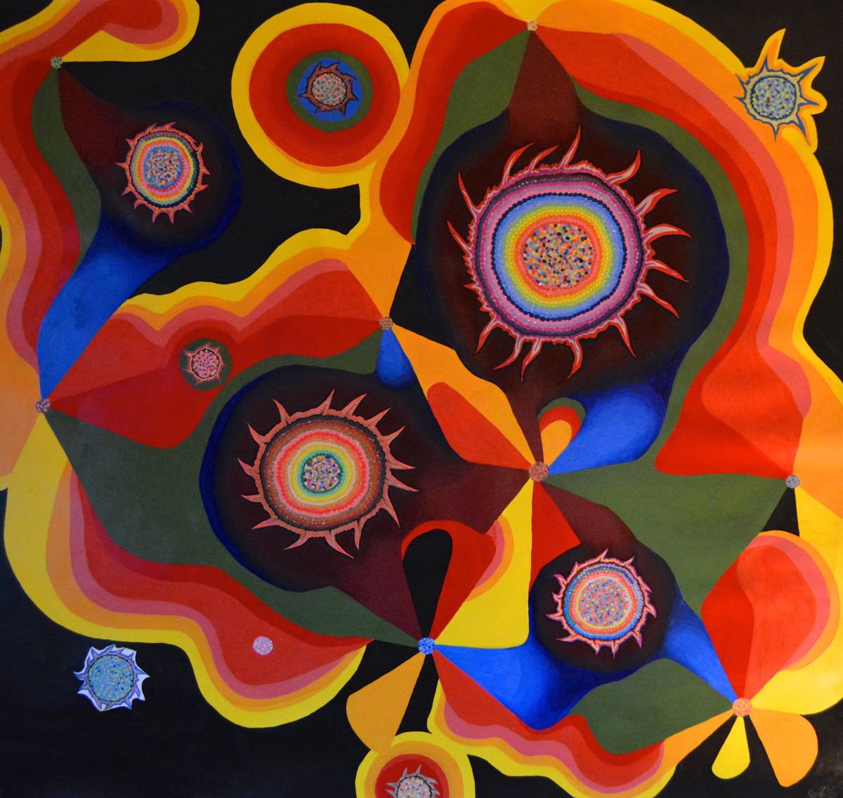 Cells Mixed-media painting by Uzo Ehi | Artfinder
