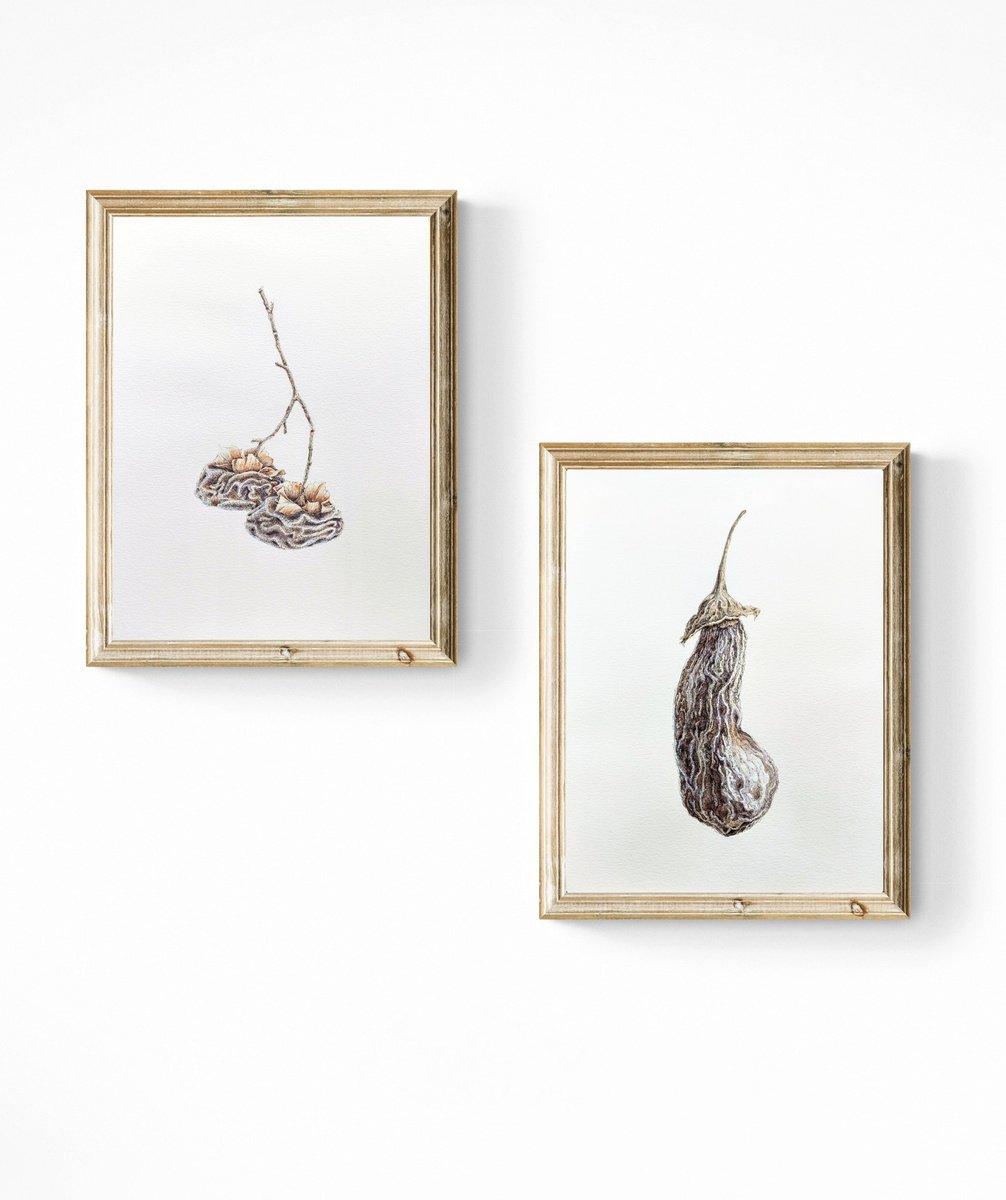 Still Life Painting By Yana Dulger, 12 X 16", Diptych, Original Artwork